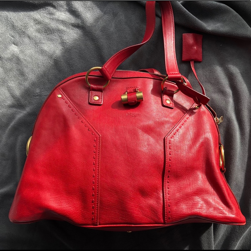 Yves Saint Laurent Muse Bag Red Leather Purse NWT